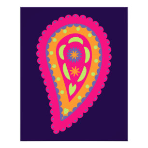Colorful Paisley Foto Afdruk