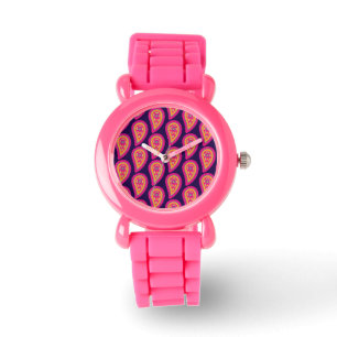 Colorful Paisley Horloge