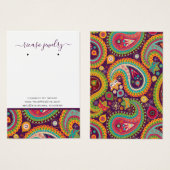 Colorful Paisley Motif moderne Elevant Arrière - p (Devant & derrière)