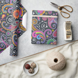 Colorful Paisley, Paisley Pattern, Persian Paisley Cadeaupapier