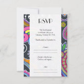 Colorful Paisley, Paisley Pattern, Wedding RSVP Kaartje (Voorkant)