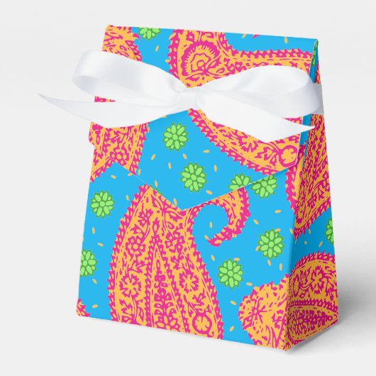Colorful Paisley Pattern Bedankdoosjes (Voorkant Zijde)