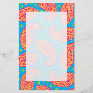 Colorful Paisley Pattern Briefpapier