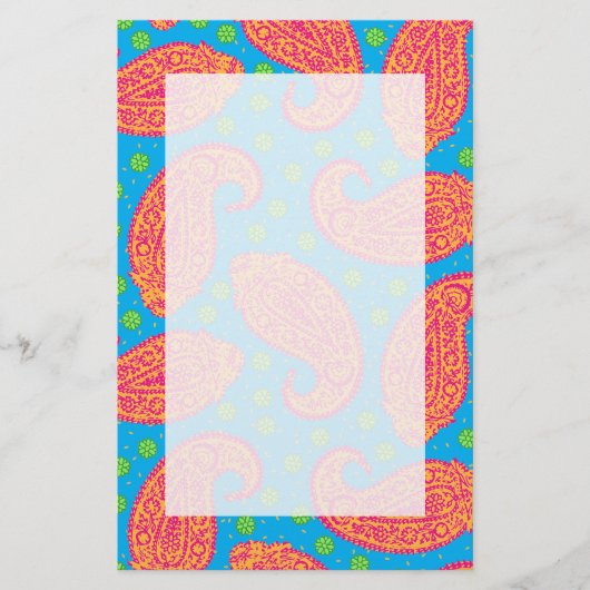 Colorful Paisley Pattern Briefpapier (Voorkant)