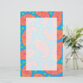 Colorful Paisley Pattern Briefpapier (Staand voorkant)