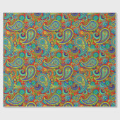Colorful  Paisley Pattern Cadeaupapier (Vlak)
