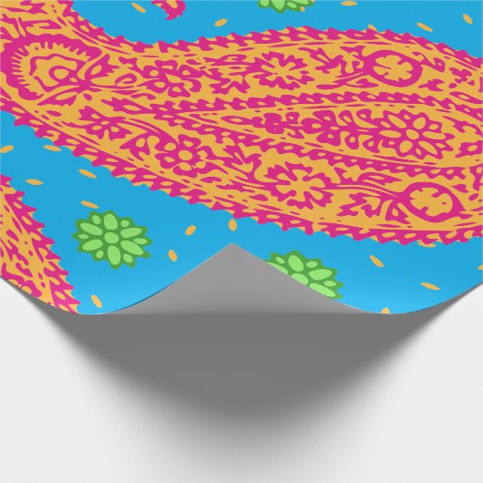 Colorful Paisley Pattern Cadeaupapier (Hoek)
