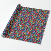 Colorful Paisley Pattern Cadeaupapier (Uitgerold)