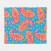 Colorful Paisley Pattern Fleece Deken (Voorkant (Horizontaal))