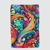 Colorful Paisley Pattern Golfhanddoek (Voorkant)
