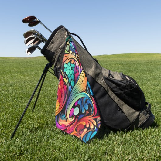 Colorful Paisley Pattern Golfhanddoek (Groen)