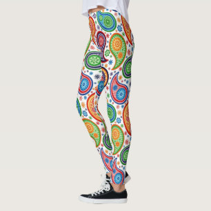 Colorful  Paisley Pattern Leggings