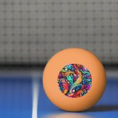 Colorful Paisley Pattern Pingpongballen (Net)