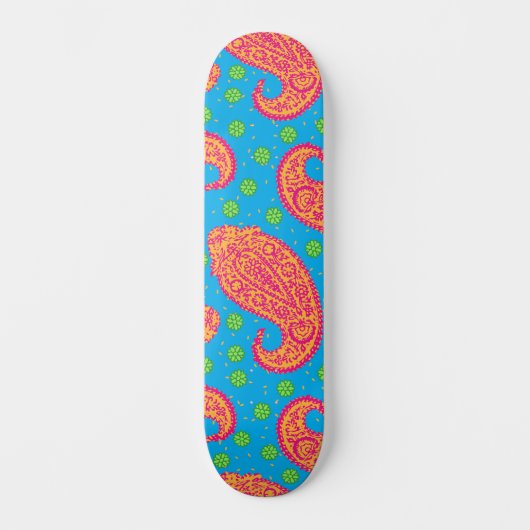 Colorful Paisley Pattern Skateboard (Voorkant)