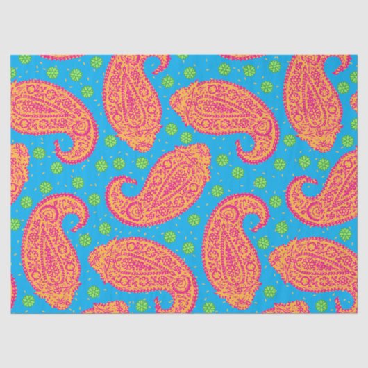 Colorful Paisley Pattern Tissuepapier (Voorkant)