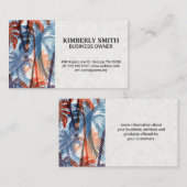 Colorful Palm Trees Pattern | Natuurlijke Visitekaartje (Voorkant / Achterkant)