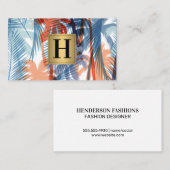 Colorful Palm Trees Pattern Visitekaartje (Voorkant / Achterkant)