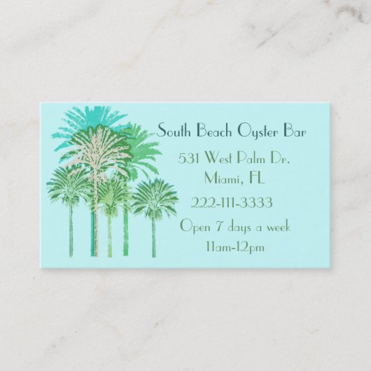 Colorful Palm Trees Visitekaartje (Voorkant)