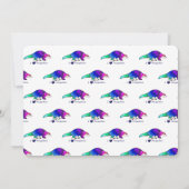 Colorful Pangolin Birthday Uitnodiging (Achterkant)