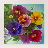 Colorful Pansies - AI ART Legpuzzel (Horizontaal)