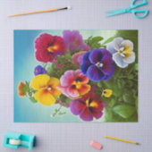 Colorful Pansies - AI ART Tissuepapier (Craft)