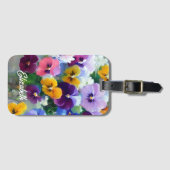 Colorful Pansies Bagagelabel (Voorkant (horizontaal))