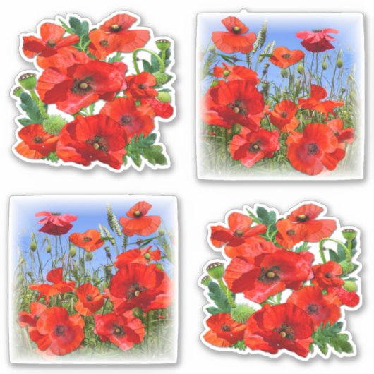 Colorful Pansies Contour Sticker (Voorkant)