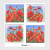 Colorful Pansies Contour Sticker (Vel)