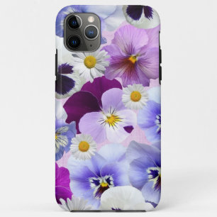 Colorful Pansy en Daisy Flowers iPhone 11 Pro Max Hoesje