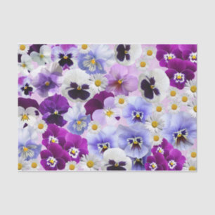 Colorful Pansy en Daisy Flowers Tissuepapier
