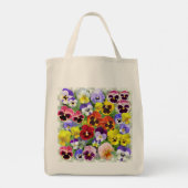 Colorful Pansy Patchwork Tote Bag (Achterkant)