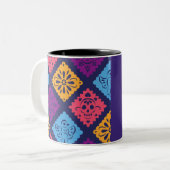 Colorful Papel Picado Fiesta Pattern Mug – Customi (Devant gauche)