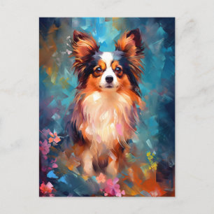 Colorful Papillon-hond Briefkaart