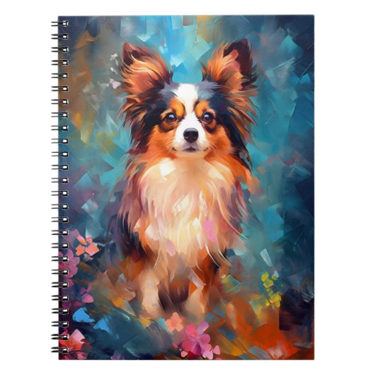 Colorful Papillon-hond Notitieboek (Voorkant)