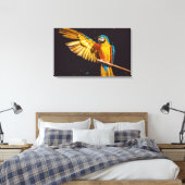 Colorful Parakeet Bird Canvas Afdruk (Insitu (Slaapkamer))