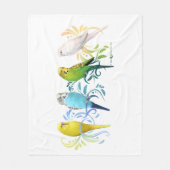 Colorful Parakeets Fleece Deken (Voorkant)