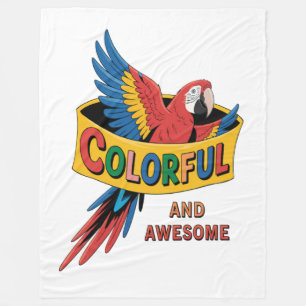Colorful Parrot Fleece Deken