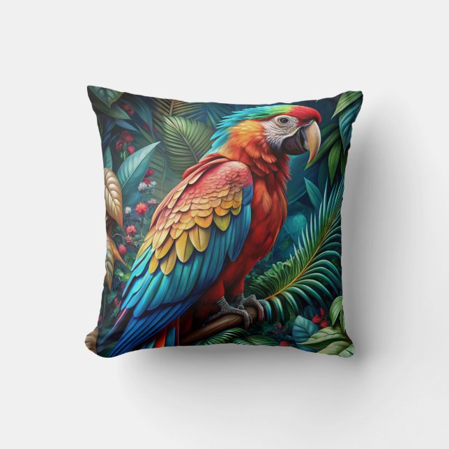 Colorful Parrot Kussen (Voorkant)