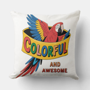 Colorful Parrot Kussen