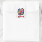 Colorful Parrot New Year Sticker (Sac)