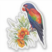 Colorful Parrot Sticker (Voorkant)