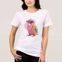 Colorful Parrot T-Shirt | Cute Bubblegum Bird 