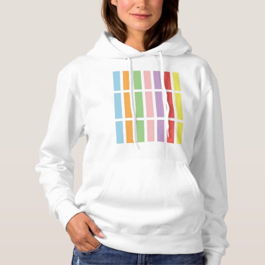 Colorful Pastel Hues Hoodie (Voorkant)