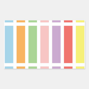 Colorful Pastel Hues Rechthoekige Sticker