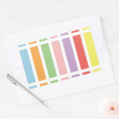 Colorful Pastel Hues Rechthoekige Sticker (Envelop)