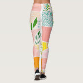 Colorful Pastel Patchwork Preppy Leggings (Achterkant)