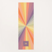 Colorful Pastel Rainbow Monogram Yogamat (Voorkant)