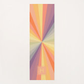 Colorful Pastel Rainbow Monogram Yogamat (Voorkant)