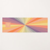 Colorful Pastel Rainbow Monogram Yogamat (Voorkant (horizontaal))