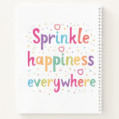 Colorful Pastel Sprinkle Happiness Everywhere Notitieboek (Achterkant)